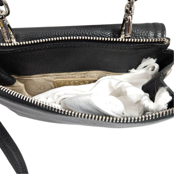 Brighton Ferrara EVE Crossbody Bag Black Leather Adjustable Strap Zip Closure - Picture 11 of 15